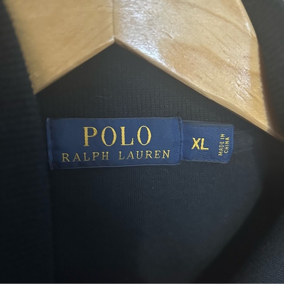 POLO Ralph Lauren 1/4 Zip Sweater Ribbed Black % Brown Pullover Men’s Size XL - Picture 2 of 7